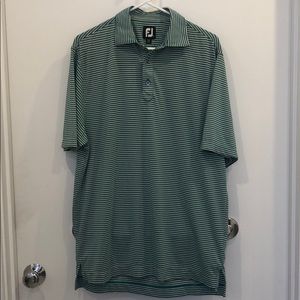 FootJoy Green Striped Polo - Men’s M